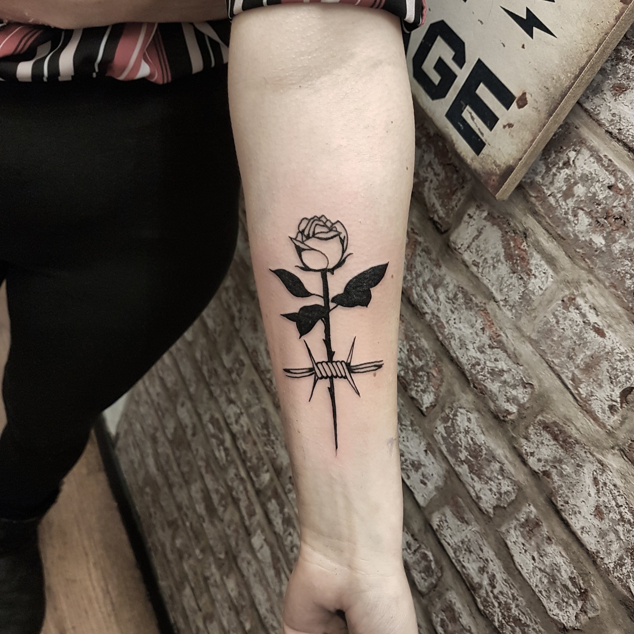 Beautiful 3D Red Rose Tattoo by Luci