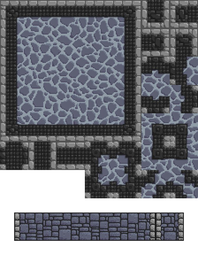 Forgot about all the weird in-between tiles, so went back and did those, plus some walls.