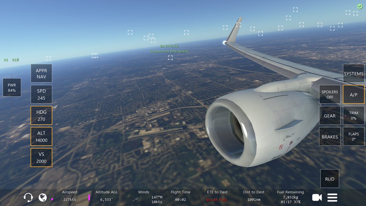 CWisewater's tweet image. My best landing yet! KORD-KRSW #FNF #ExpertServer