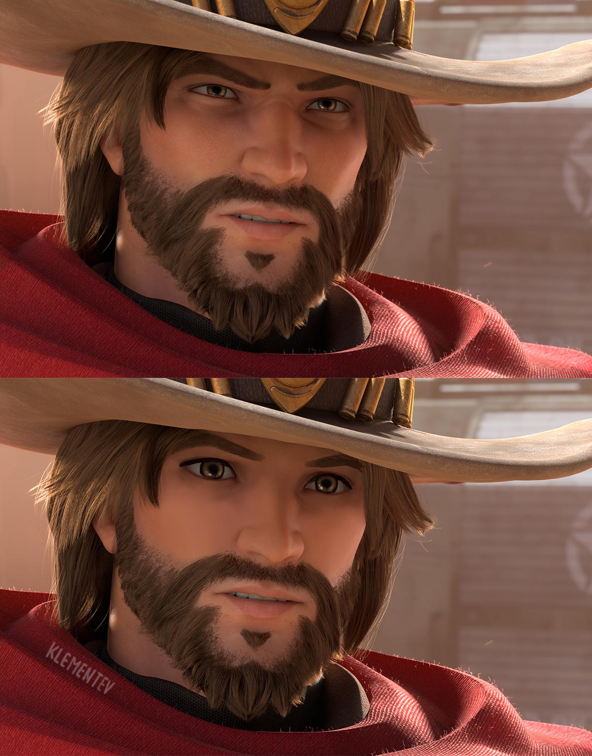 “ashe and mccree style swap/edit to demonstrate how absurd the difference i...