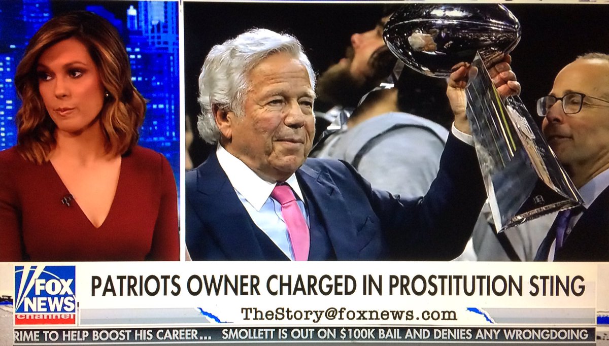 joegooding's tweet photo. Why would a NFL owner worth billions of dollars, go to a massage parlor in a strip mall hundreds of miles from home, that’s suspected of human trafficking, and solicit for sex? @LisaMarieBoothe #TheStory https://t.co/UUqSUtGUsZ