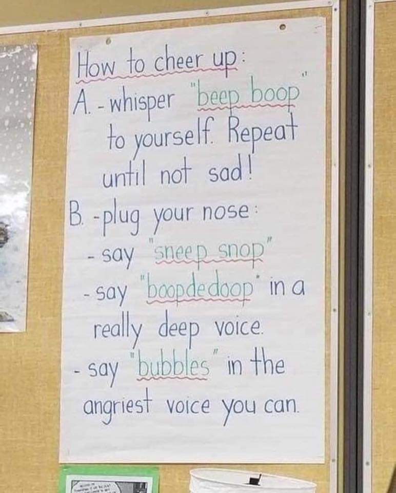 teach_swright's tweet photo. Hmm interesting  strategy. When used appropriately, humour is an effective tool for dealing with all sorts of negative feelings.  @BirrongPS #aussieED #educhat #primaryteachers https://t.co/vWqu3lAydr