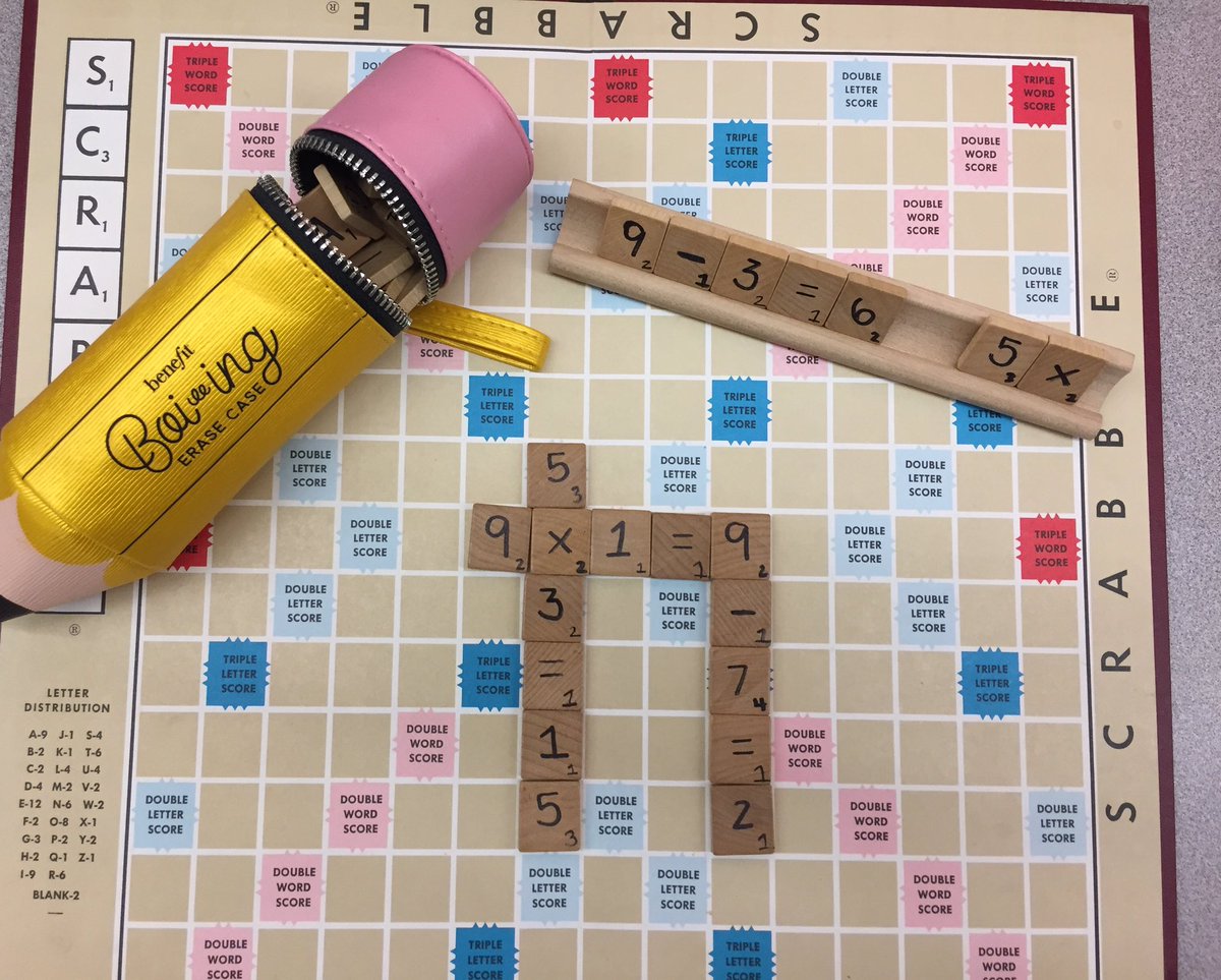 AlisonJMercier's tweet image. Inspired by a pure love of Scrabble! Built a game to continue to practice our addition, subtraction, multiplication and division fluency. #makepracticefun