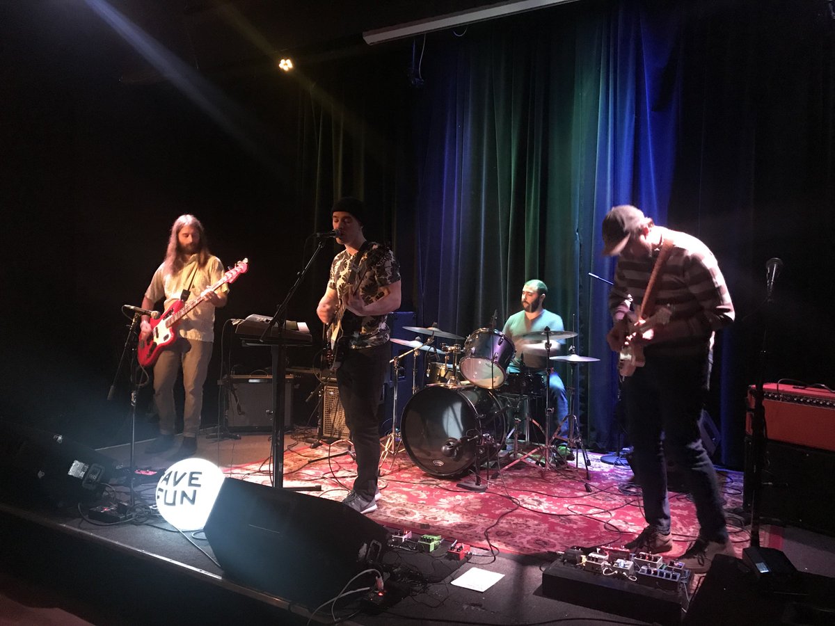 The HAVE FUN ball makes its first appearance with us onstage at <a href="/Kellys_Olympian/">Kelly's Olympian</a> #indiemusic #dreampop #portland