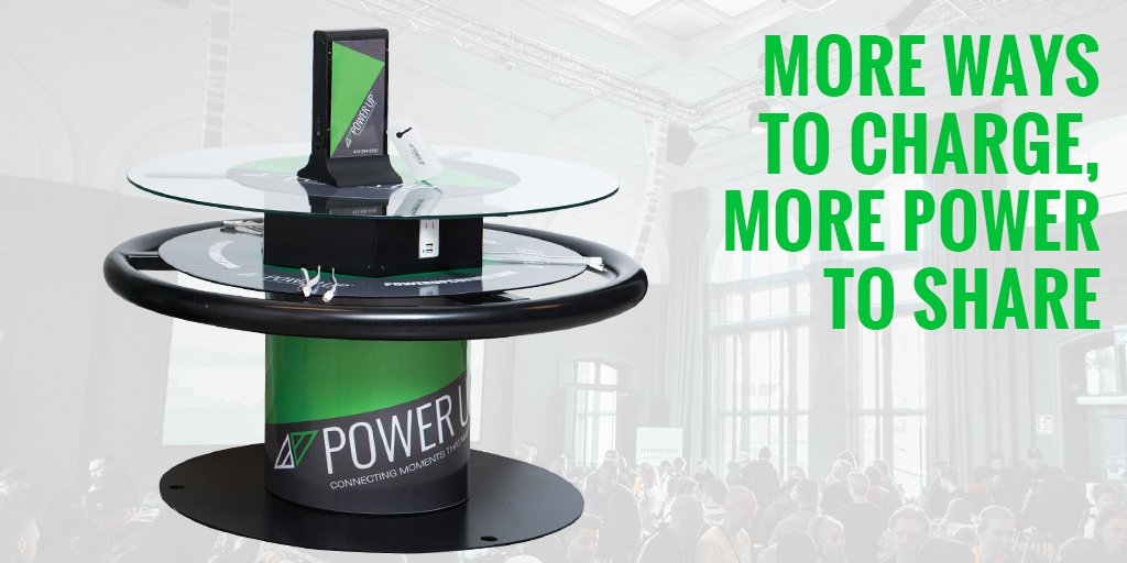 PowerUpConnect's tweet photo. Does your guest experience need an upgrade? Keep them fully charged during the moments that matter with custom branded charging stations for rent or purchase. https://t.co/5BoiQcEBns #chargingtable #chargingstation #eventplanning #branding #charging https://t.co/kRpX8x5H5L