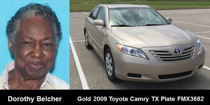 ACTIVE SILVER ALERT for Dorothy Belcher from Austin, TX on 2/22/19, TX plates FMX3682