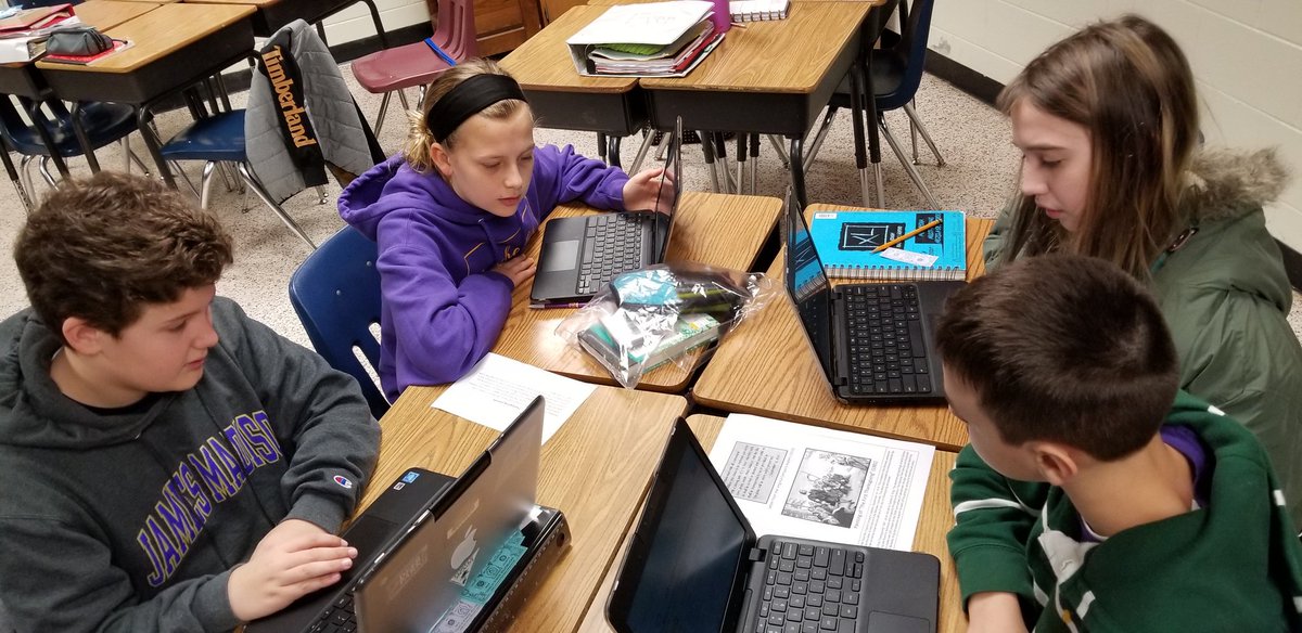 WaltonWorldCCPS's tweet photo. Kaplan in the colonies! Students analyze primary sources to determine the importance of the 400th anniversary of 1619. #MCMSWeRoar
@studentssmiling @Lynnebland https://t.co/oGCK7A5p4R