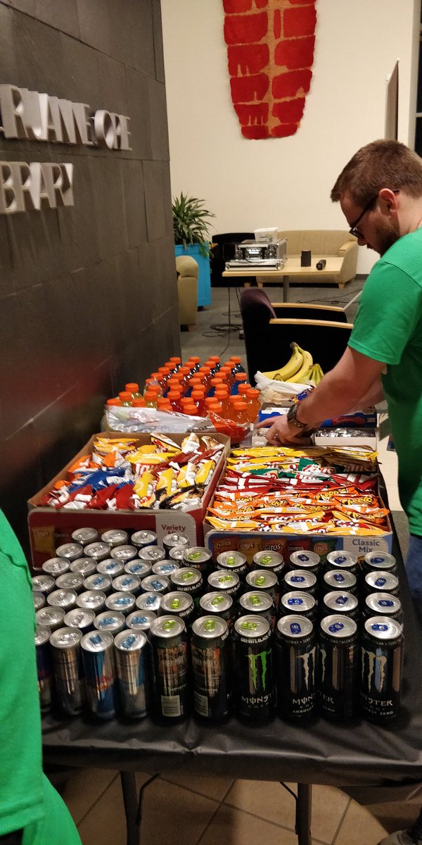 mtuwwhack's tweet photo. #WWH2019 opening ceremonies are starting! And the first round of snacks &amp; energy drinks are being put out to fuel your hacks all night long! Stay tuned for updates &amp; send us photos to be featured using #WWH2019. https://t.co/5DsTZXRxO0