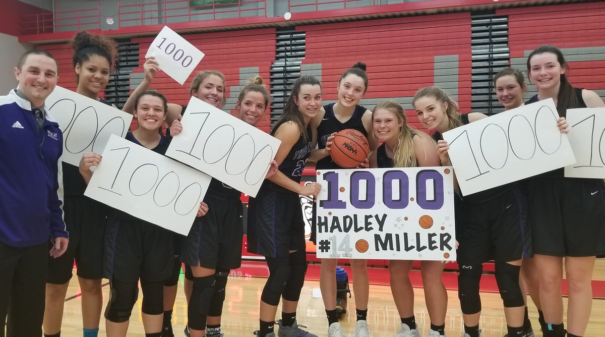 trhswildcats's tweet photo. 🏀GIRLS BASKETBALL: Congratulations to Hadley Miller on reaching 1,000 points tonight in the Cats win at Vicksburg! @HadleyMiller2 https://t.co/jmQ73D7ikL