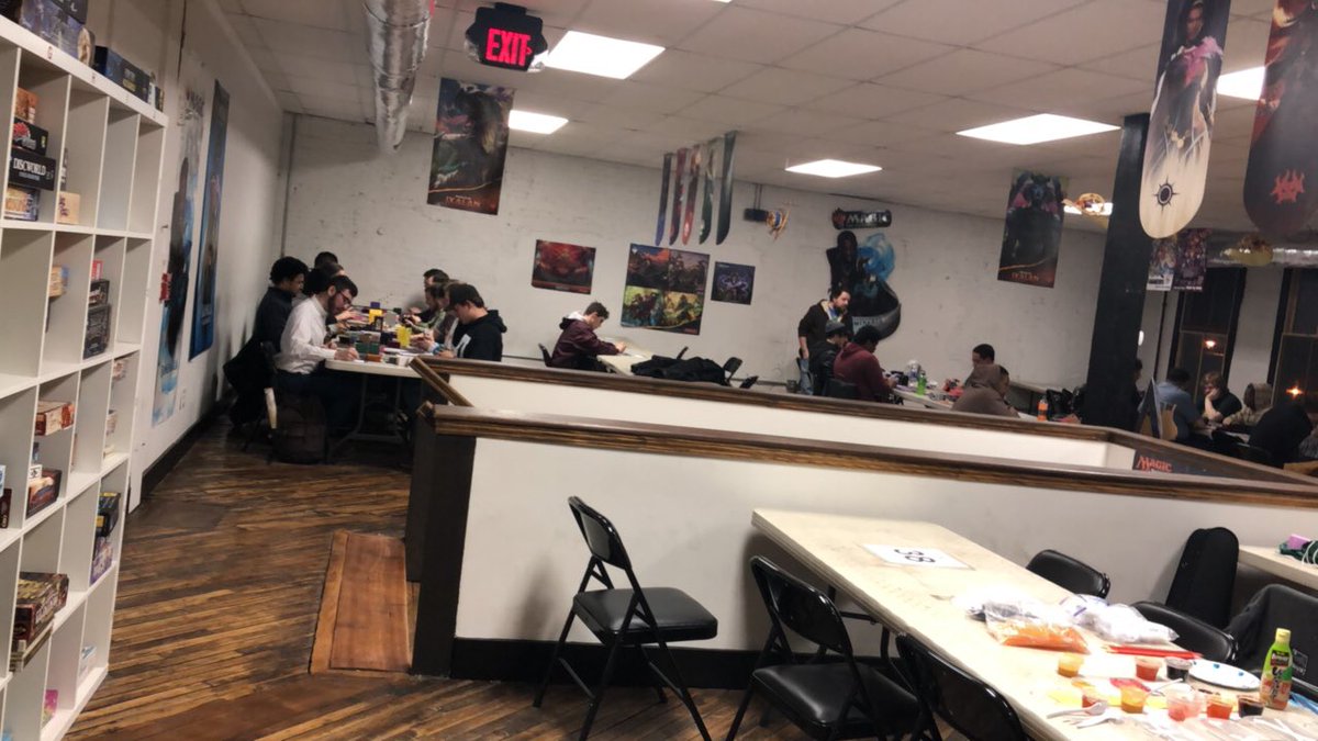 RedcapsCorner's tweet photo. #FNM at its finest at Redcaps! It’s poppin here. Thank you everyone for making this rich. #MtG #MagicthGathering #GameNight #Cards #FridayNight #Philly https://t.co/gp6ypI4Pff