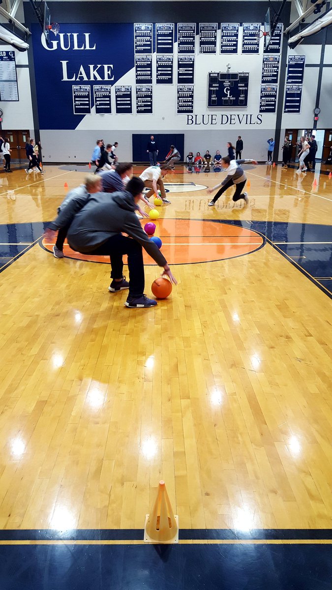 Teachers finally go down in dodgeball against the seniors! #glcshs #no3peat
