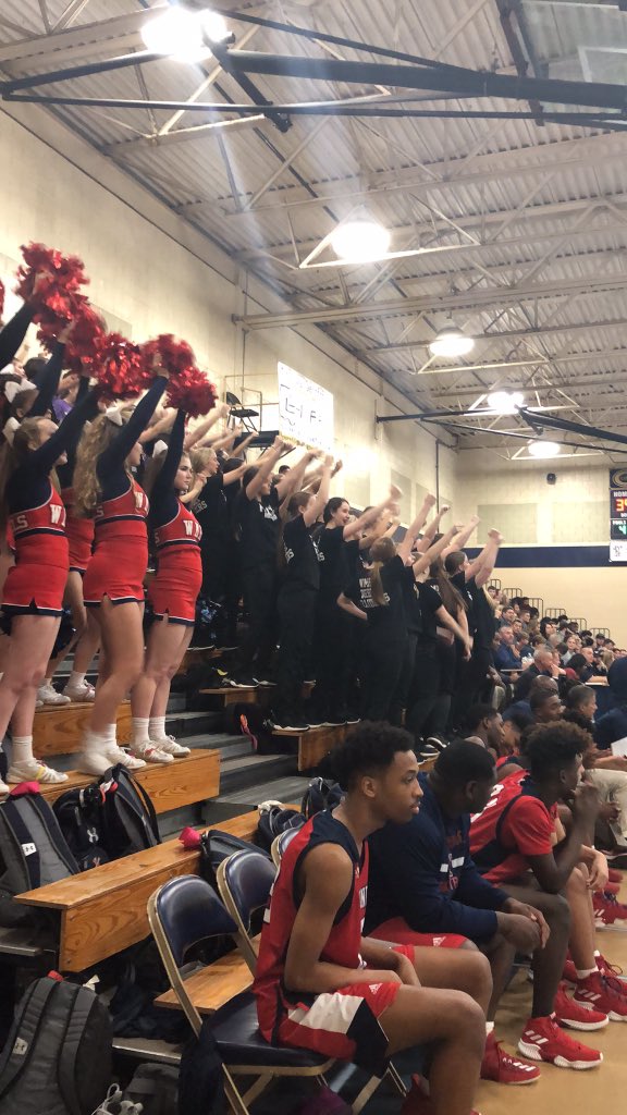 WMHS_Hoops's tweet photo. Special Shoutout to our Spirit Groups @wmhscheerleader They were super loud!!!!  Thank you Ladies https://t.co/nlxgG8aSxZ