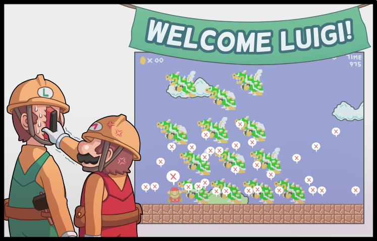 Luigi also makes kaizo stages when Mario isn't looking 