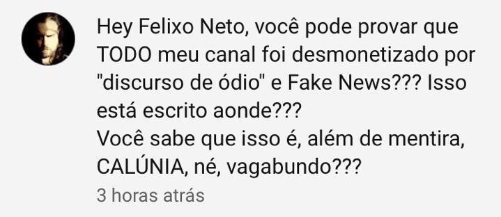 Felipe Neto 🇧🇷🏴 on Twitter: "Anon, toma aula: CALÚNIA no código ...