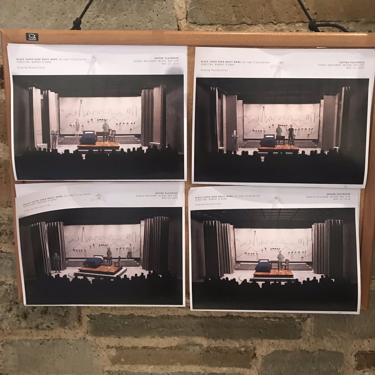 GeffenPlayhouse's tweet photo. Take a peek at the scenic design and projection design renderings of our female design dream team of Myung Hee Cho & Yee Eun Nam for @IndaCraigGalvan’s Black Super Hero Magic Mama. First preview coming up on March 5th! #BSHMMGP #LAThtr #firstpeek #design https://t.co/8aMI8QdWSZ