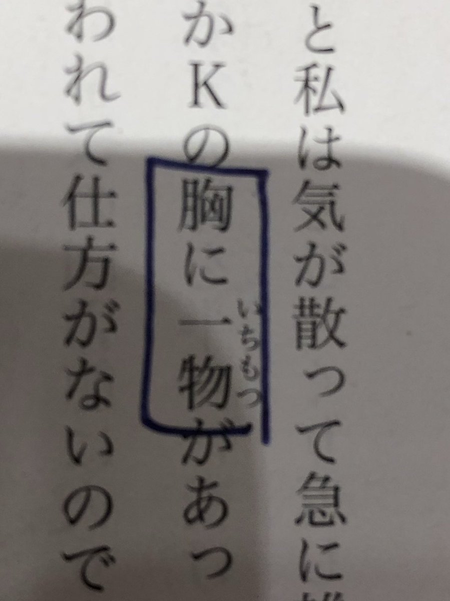 胸に一物