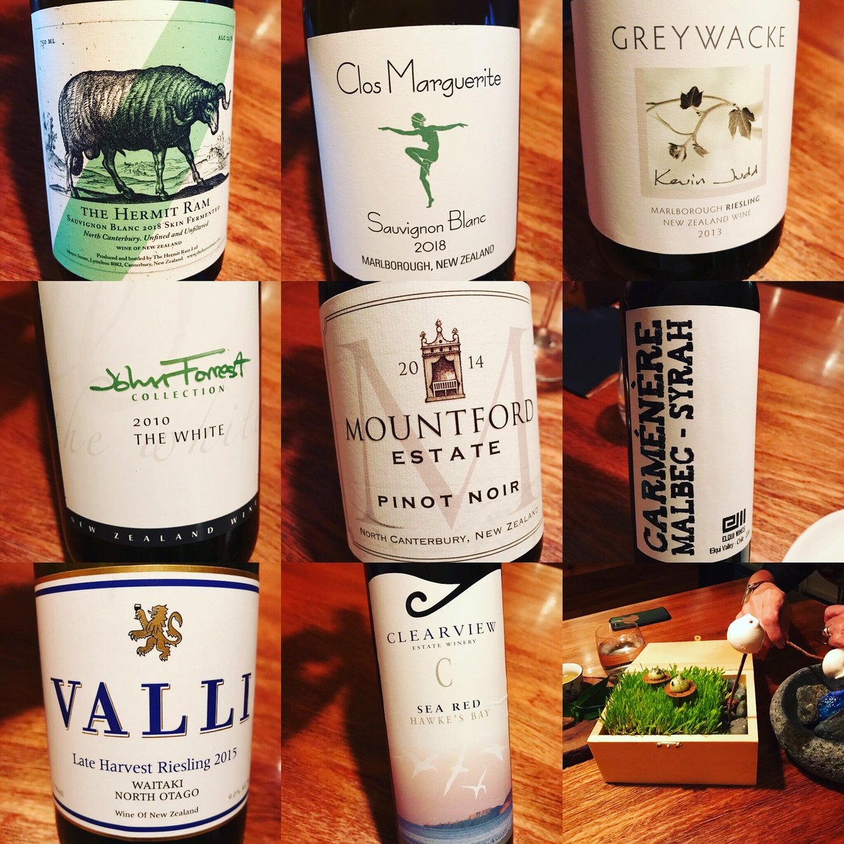 A good way to finish my NZ trip. Dinner in Roots, Lyttelton - top 4 NZ restaurant &amp; ‘best chef’ 2019. The wines served with the 8-course pairing menu included many favourite winemakers/ producers from the trip. End shot was a mallow-toasting dessert. Top meal.