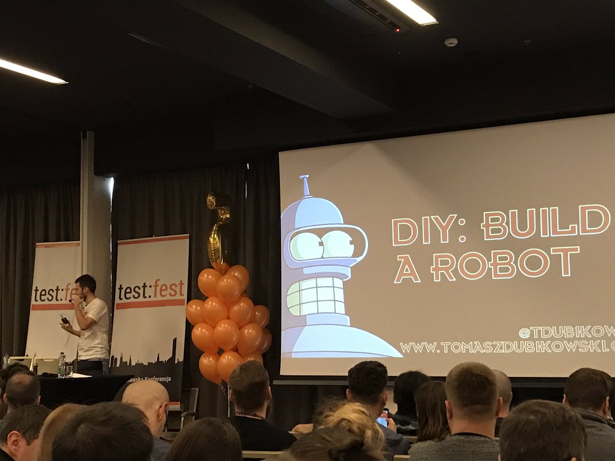 marcinlesek's tweet image. Woho! We’re starting with new lecture from @tdubikowski 🤩 #TestFest