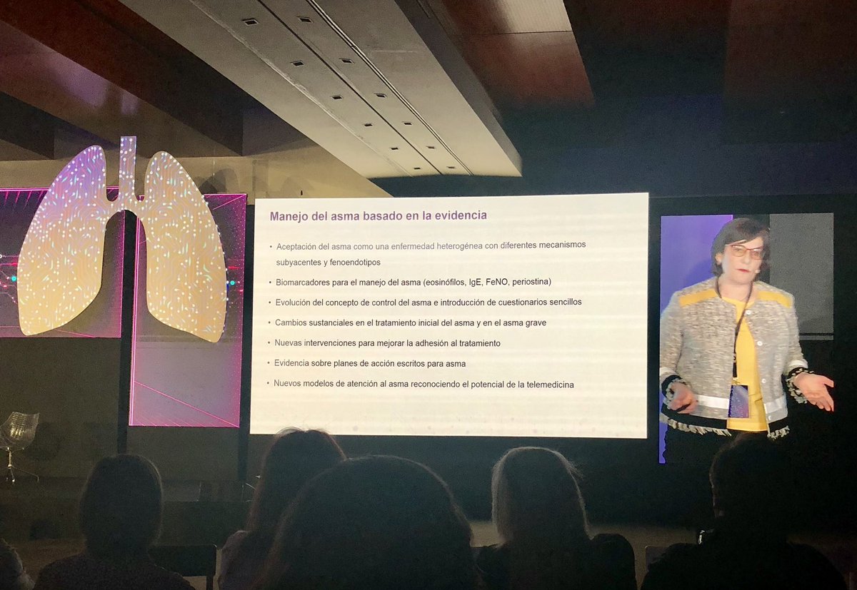 rocioneumo's tweet photo. Manejo del #asma basado en la evidencia, una enfermedad heterogénea, aún buscando biomarcadores para dirigir mejor los nuevos tratamientos, y pasando por insistir en alcanzar buen control y mejorar adherencia al tratamiento #neumoconectate @SeparRespira Dra. Marina Blanco https://t.co/IpYcE6W5tE