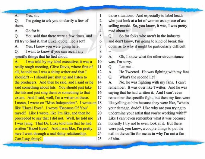 In a recent deposition, Kelly Clarkson further details her unpleasant experience working with L and reveals that he was a habitual liar who once tried to take credit for writing her music