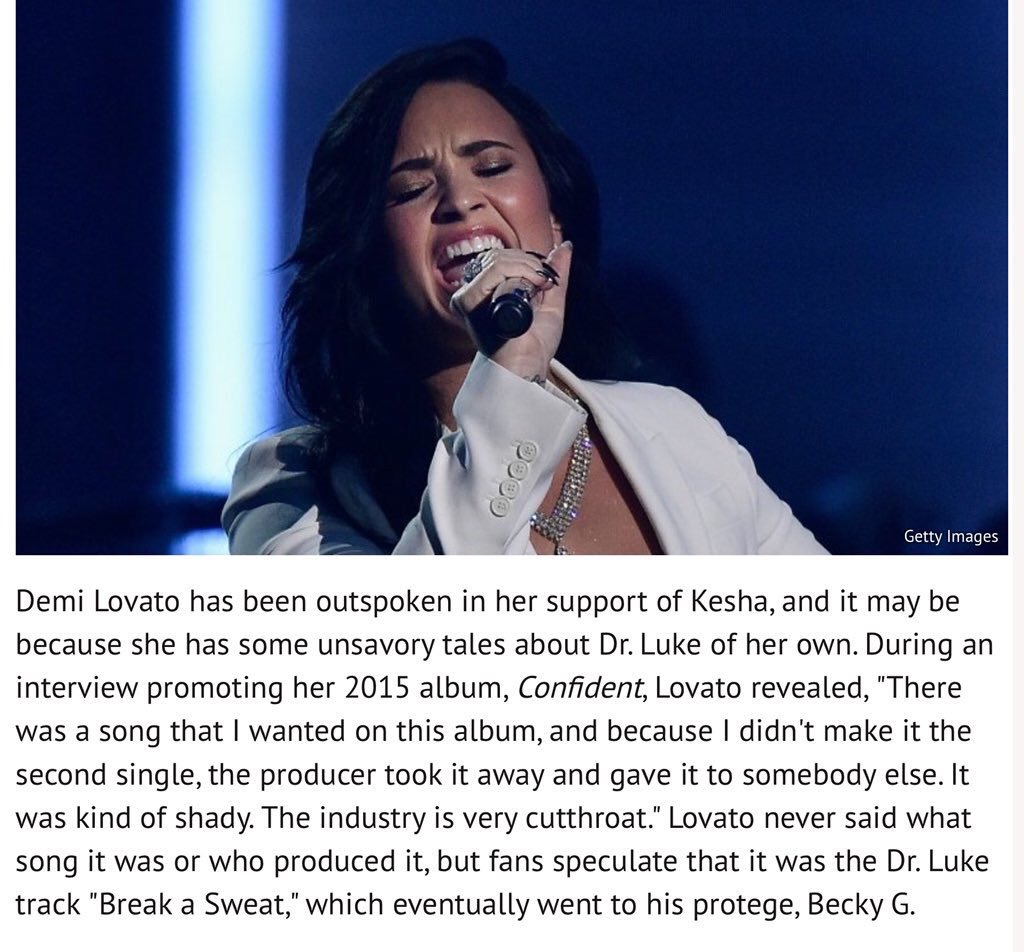 Demi Lovato: In early 2015, Demi announced that she was working with D*. ***e on Confident, but none of the songs on the final album featured him. A source shared this first note, alleging an unpleasant experience between them, which was later supported by an interview with Demi
