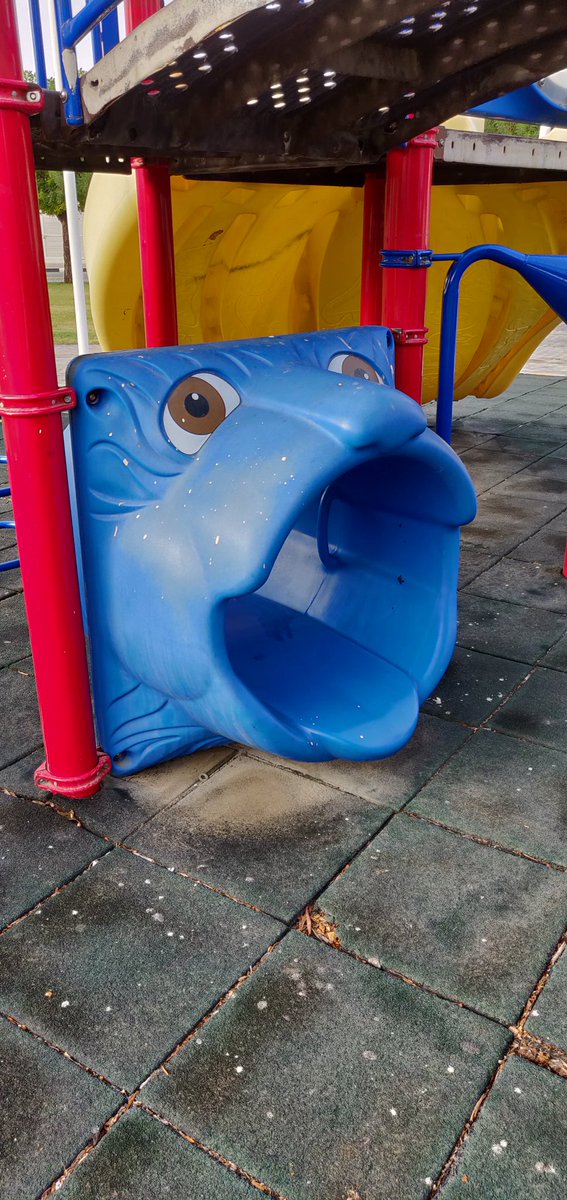 I'm not sure why, but I love that my children's playgrounds come equipped with little hellmouths. #medievalheritage #hellmouth