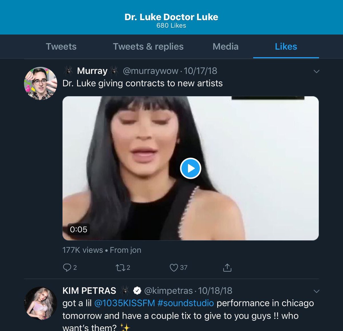 October 2018: ** **** has recently liked a tweet captioned “** **** giving contracts to new artists”, featuring a clip of Kylie Jenner advising “don’t read anything, if you don’t read it, it can’t harm you” implying that he has manipulated artists through contracts