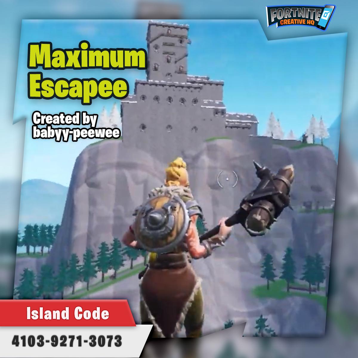 Fchq Fortnite Maps On Twitter Fortnite Parkour Time Check Out The Maximum Escapee By Babyy Peewee Be Prepared To Take Over The Castle In The Snowy Mountain Can You Escape The Prison