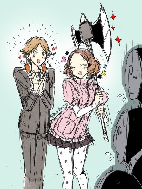 PartnerHanamura's tweet image. "Awwwwww Your BattleAxe is soo Cool!! Let's kick these Shadow's Asses Haru Senpai!"

//Just a Beautiful Image i found randomly :D @NoirHaruOkumura