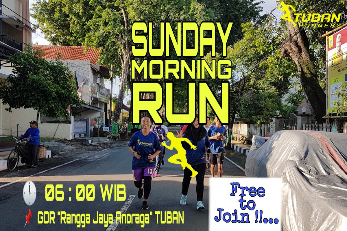 Siang sobat mlayu, gimana nih weekend-nya? masih single kan ya? eh*😝
dari pada sibuk mikirin hidup yang penuh tandatanya mending join kita di SMR Tuban runners.
kita ugal ugalan yang bikin sehat.
#GakMlayuGakSeru
#TubanRunners
#TubanSehat
#Tuban