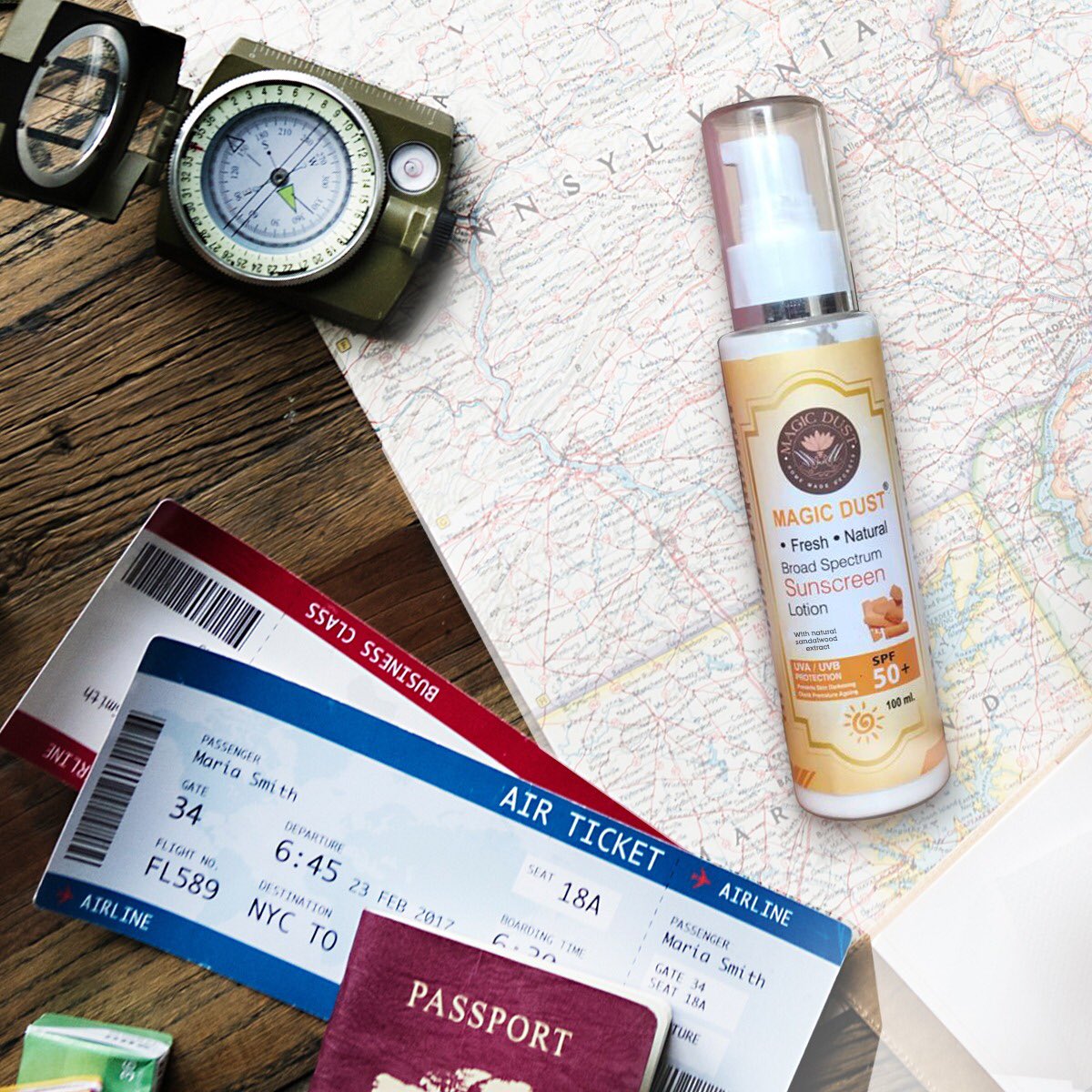 magicdustindia's tweet photo. Travelling? 
Choose your Sunscreen wisely. 
More SPF = More Protection. 
Broad Spectrum Sunscreen Lotion comes with SPF 50 and goodness of Sandalwood. It's specially formulated to give full protection with a non sticky finish. https://t.co/cv9RYO7t4m