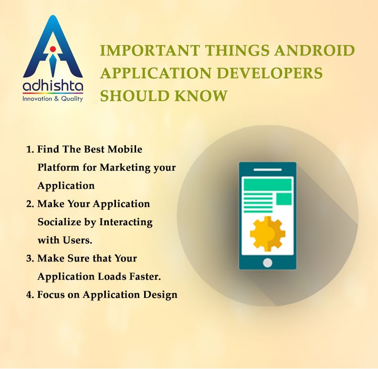 AdhishtaInfo's tweet image. Important Things #Android_App_Developers Should know
1) Find the best mobile platform for marketing your application
2) Focus on #app_design
#mobileapp #appcompanies #mobileappservices
Contact Us:
info@adhishta.com
adhishta.com/blog/important…