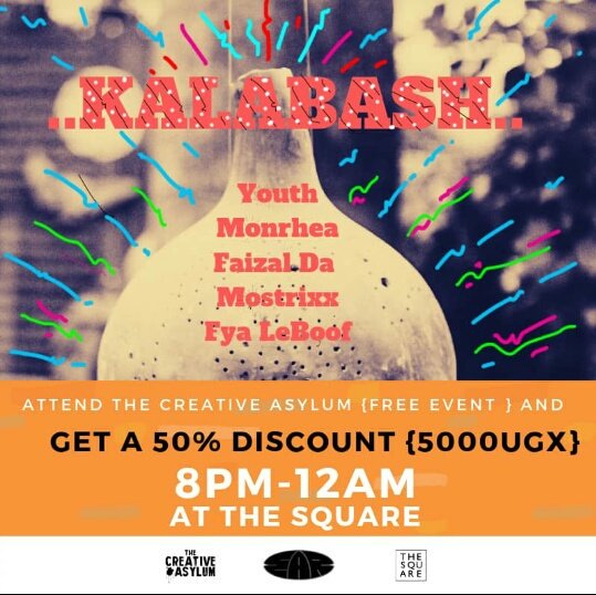 NovaMediaUG's tweet photo. Today's the day! Attend the #CreativeAsylum at @TheSquarePlace featuring special guest super-producer @youthmartin today between 5-7pm and get a 50% discount to watch him at #KalabashLive later tonight!
It's a party! 🔥💃 https://t.co/hzP3v1ZBto
