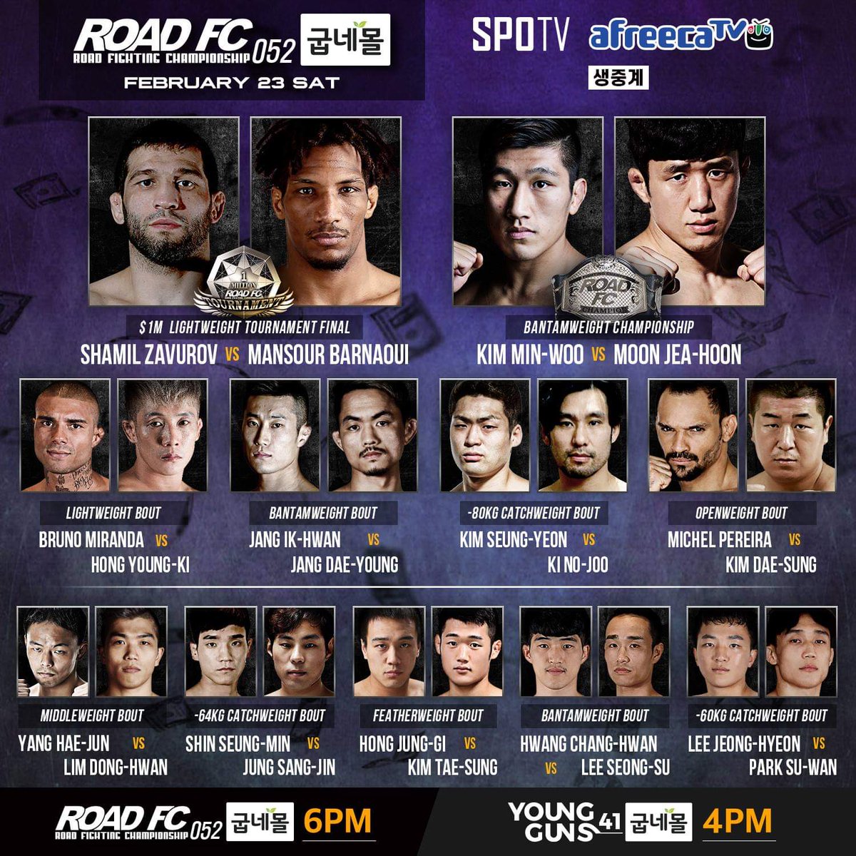ROADFC's tweet photo. In 20 minutes, ROAD FC 052 will be LIVE in the US on @DAZN_USA !
#roadfc
#roadfc052
#mma
Young Guns 41 prelims up first. https://t.co/NnxaAoUQjU