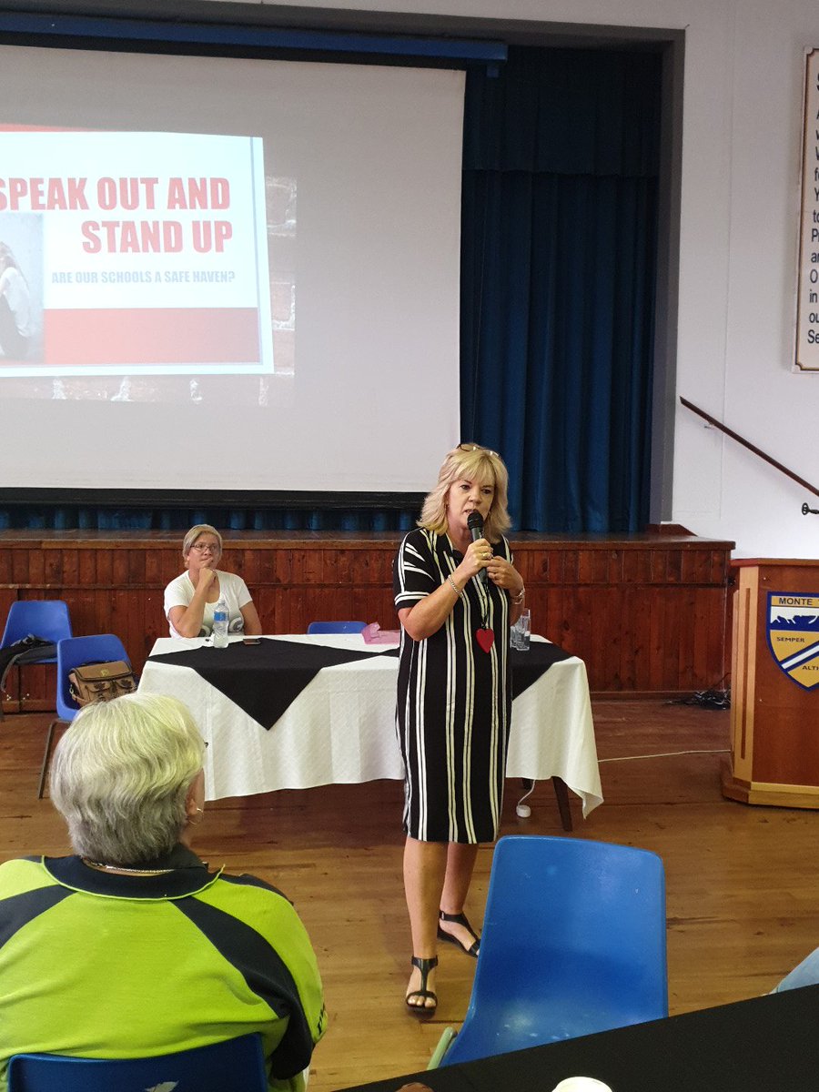 DavidJohnMillar's tweet photo. #RaiseYourVoiceNotYourPhone @MonteVistaPS Cathy McEvoy, Counsellor at Norman Henshilwood HS asks delegates at True North's Anti-Bullying Conference "Is your school a safe haven"? Listen to others and be appreciative. There should be no exclusivity. #WeChooseRespect. https://t.co/bJ8mH7XI6p