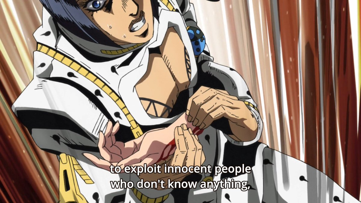 kohakudoori's tweet photo. Also a huge fan of this week's jojo episode because David Pro was able to make Buccellati look very, very angry #jojoa https://t.co/NXmwEjuwaH