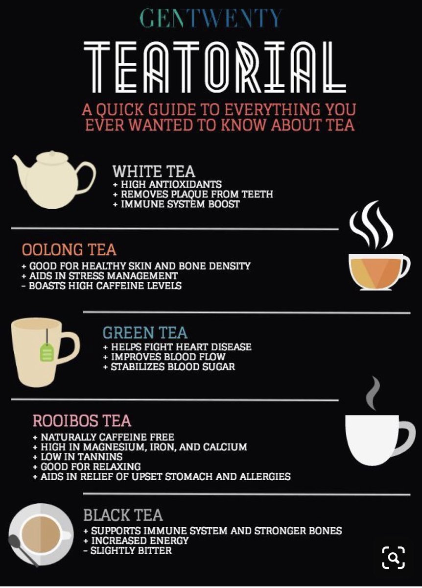 See tea benefits for some of your favorite teas! #tea #teabenefits