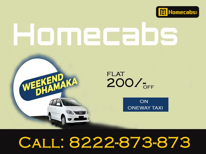 HomeCabs's tweet photo. #Weekend_Offers #One_Way_Taxi #Homecabs https://t.co/Rp5eoCJvPn