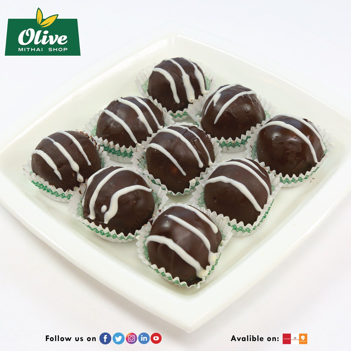 olivemithaishop's tweet photo. Ready To Melt In Your Mouth!!!
#OliveMithaiShop #OliveMithai #OliveSweets #ChocolateSweets #ChocoBalls #OrderSweetsOnline #Delicious #Zomato #Swiggy #FoodPanda #Ubereats #OrderNow https://t.co/87ZYCoza4p