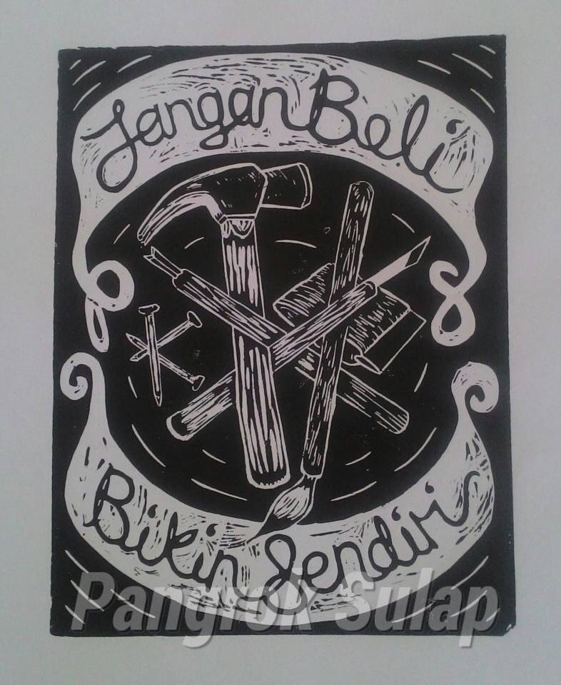 I live by this principle started by a friend of mine, Pangrok Sulap. Anything that I can make, I won’t buy. We used to exchange idea on making things. Berkawan dgn orang-orang kreatif dan positif sangat membantu dr segi idea dan cara berfikir.