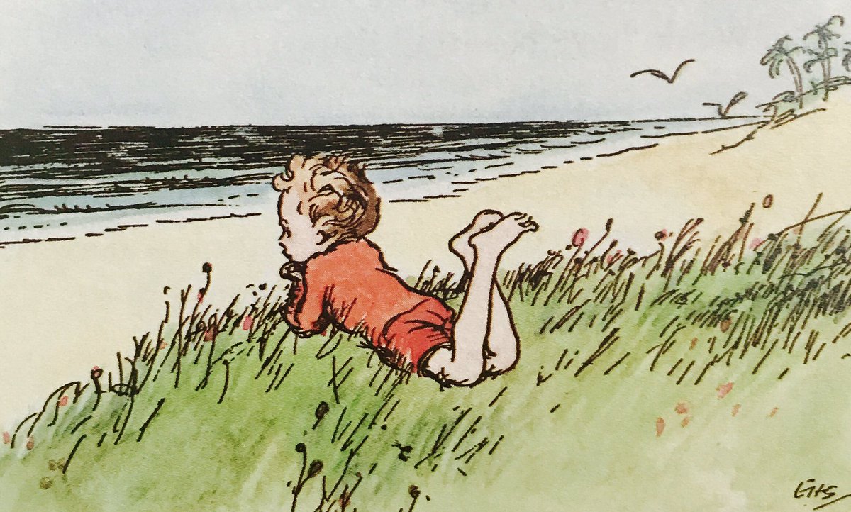 A_AMilne's tweet photo. "And there would I rest, and lie,
My chin in my hands, and gaze
At the dazzle of sand below,
And the green waves curling slow,
And the grey-blue distant haze
Where the sea goes up to the sky..." ~A.A.Milne
#SaturdayMotivation #sea https://t.co/FZeESe3lJZ