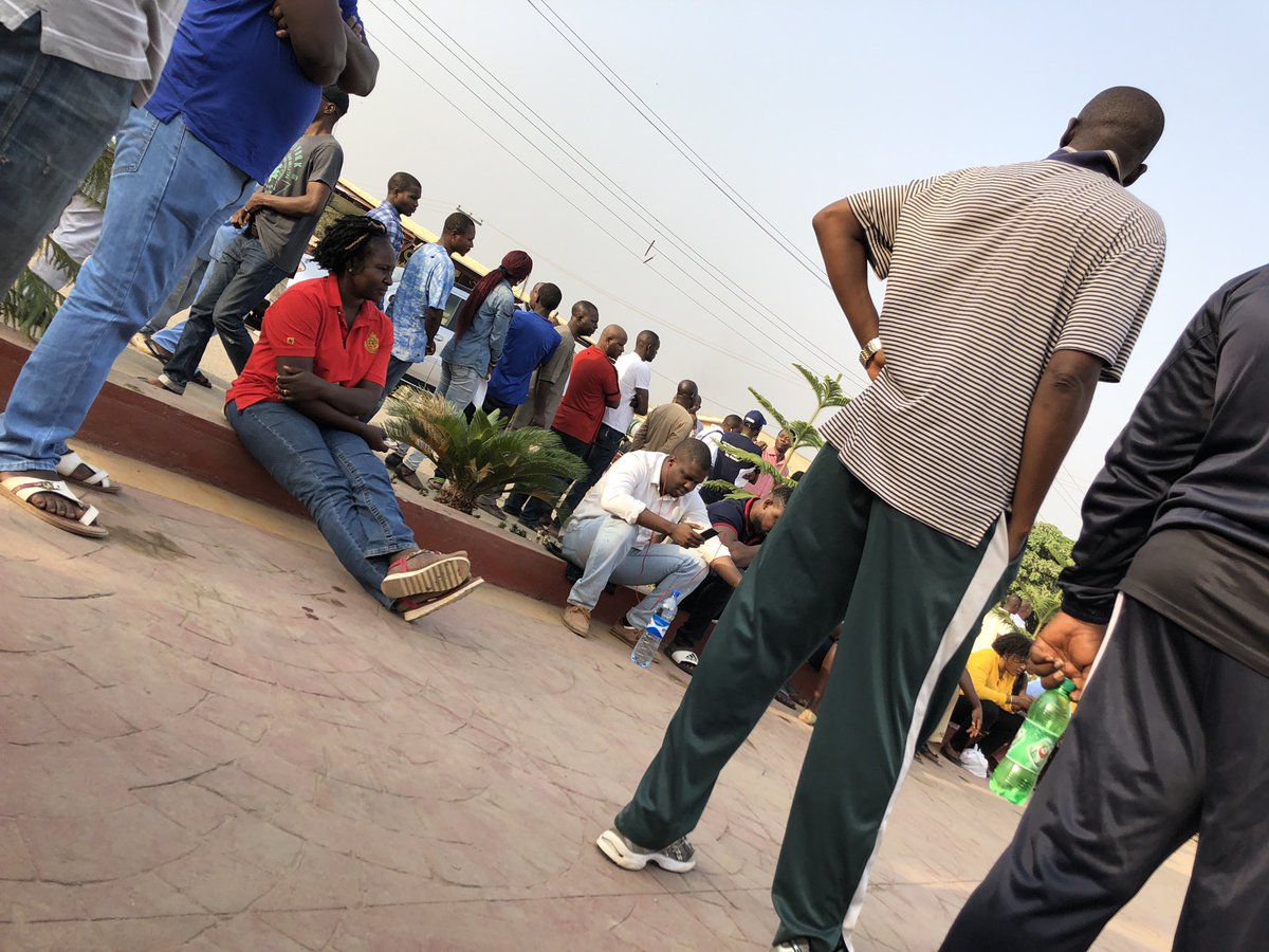DigitalClusterz's tweet photo. LIVE UPDATES: Thousands of Nigerians on Twitter have been posting pictures, lamenting the non-arrival of officials of the Independent National Electoral Commission.

The hashtag, #NoINEC, has received thousands of tweets within minutes.
#NigeriaDecides20… https://t.co/DdtOjWvAMo