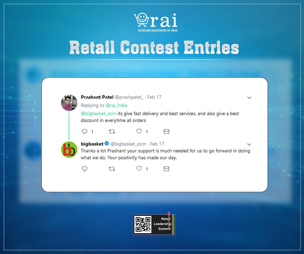 rai_india's tweet photo. These entries prove that, customer experience is key to mind share & market share! π
We are humbled with the kind of responses we received from some of the biggest brands and their loyal customers! Participants, #StayTuned as results for the #RetailContest will be out soon. π https://t.co/Q707p4J5il