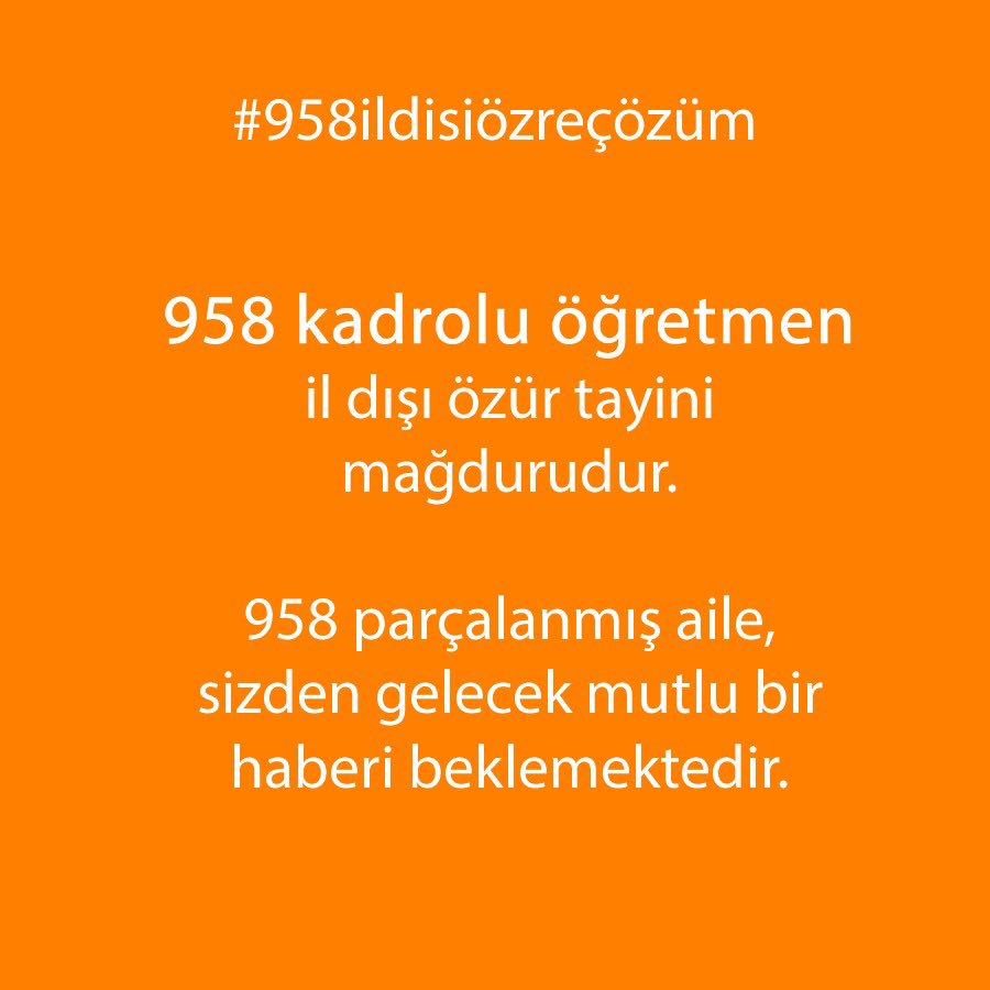aytuin's tweet photo. 958 öğretmen; eşine, yavrusuna, hastasına kavuşabilmek için resmi bir açıklama bekliyor. Siz 4 ay bekle diyorsunuz ama hayat beklemiyor @RT_Erdogan @tcbestepe @TCMeclisBaskani @ziyaselcuk @hmzaydg @tcmeb https://t.co/3AMpr60Oy8