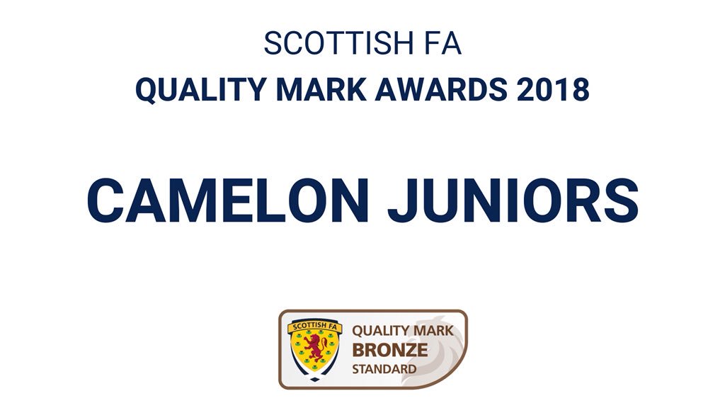 ScotFACentral's tweet photo. QUALITY MARK AWARDS | Congratulations to Camelon Juniors on their Bronze Award gained in 2018 https://t.co/a1fQJr89V9