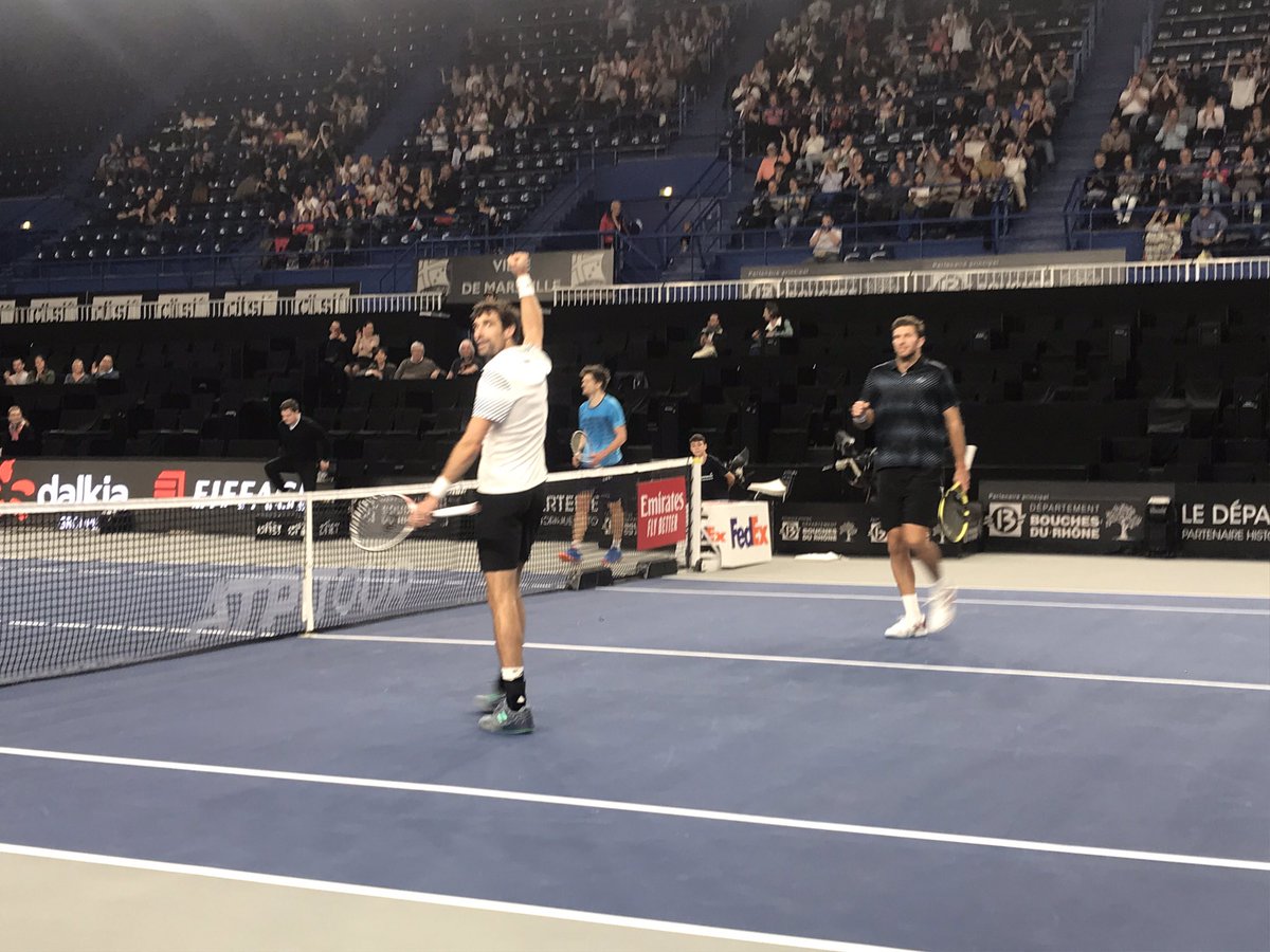 Open13's tweet photo. Les français @jimchardy et #FabriceMartin en finale doubles après avoir battu 6-3 / 7-5 #Sander &amp; #Weissborn https://t.co/osJQkAWlnZ