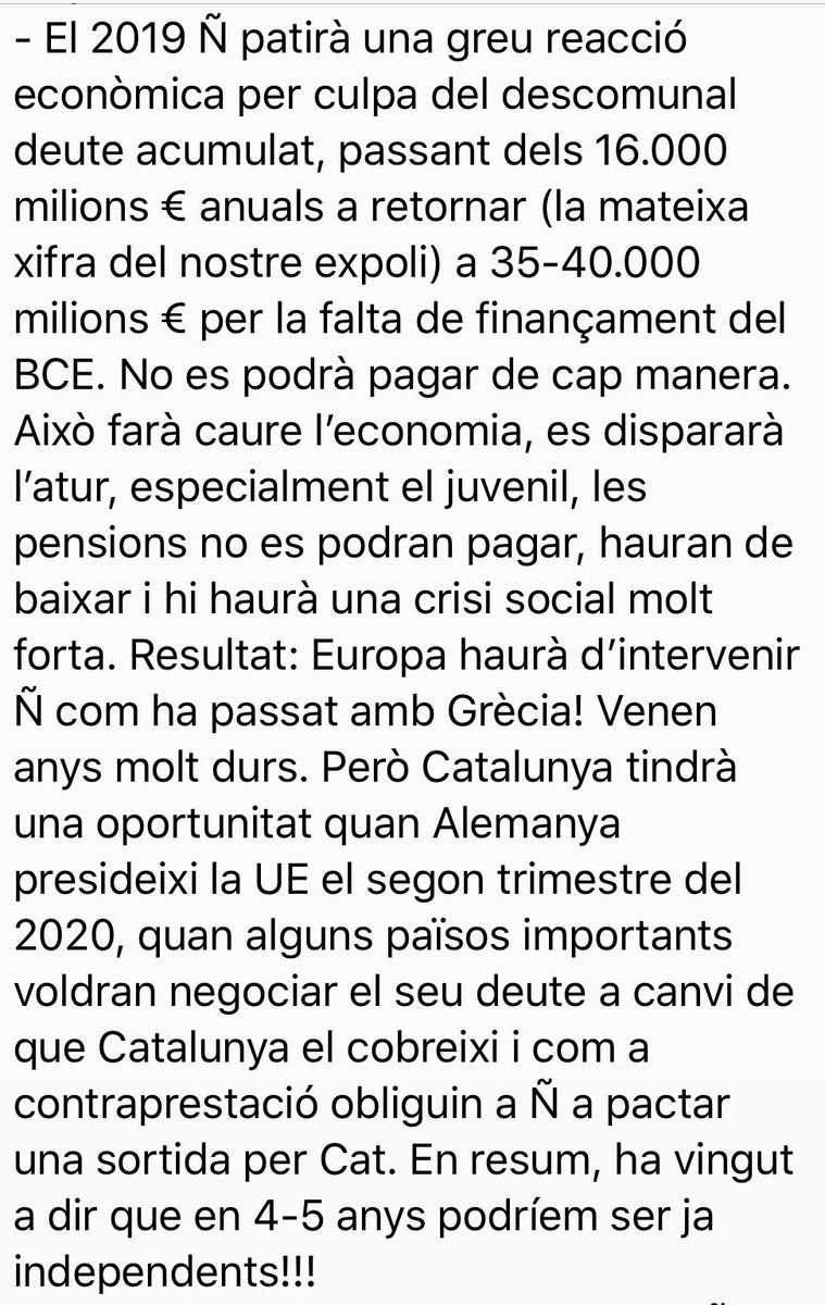 EnricBCNcat's tweet photo. Ponència d’en @JaumeAlonsoCuev a Vilafranca del Penedès,22/02/2019. Les passarem canutes durant el 2019, quan el BCE deixi de comprar deute espanyol,atur BRUTAL,les pensions no es podran pagar.Hem de marxar d’aquest INFERN,desfer-nos d’aquesta llosa,no volem aquest país #OutSpain https://t.co/tFCCV9QV7X