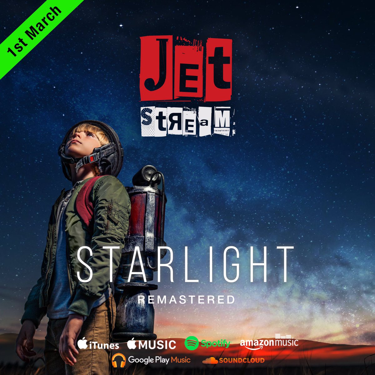 ✨NEXT FRIDAY: We will be releasing a brand new, reworked and remastered version of our award winning track STARLIGHT. We can't wait for you to hear it! 😀😀xxx

#greatnews #jetstreamofficial #remastered #starlight #newsingle #newmusic #emergingartist #unsignedartist #newbands