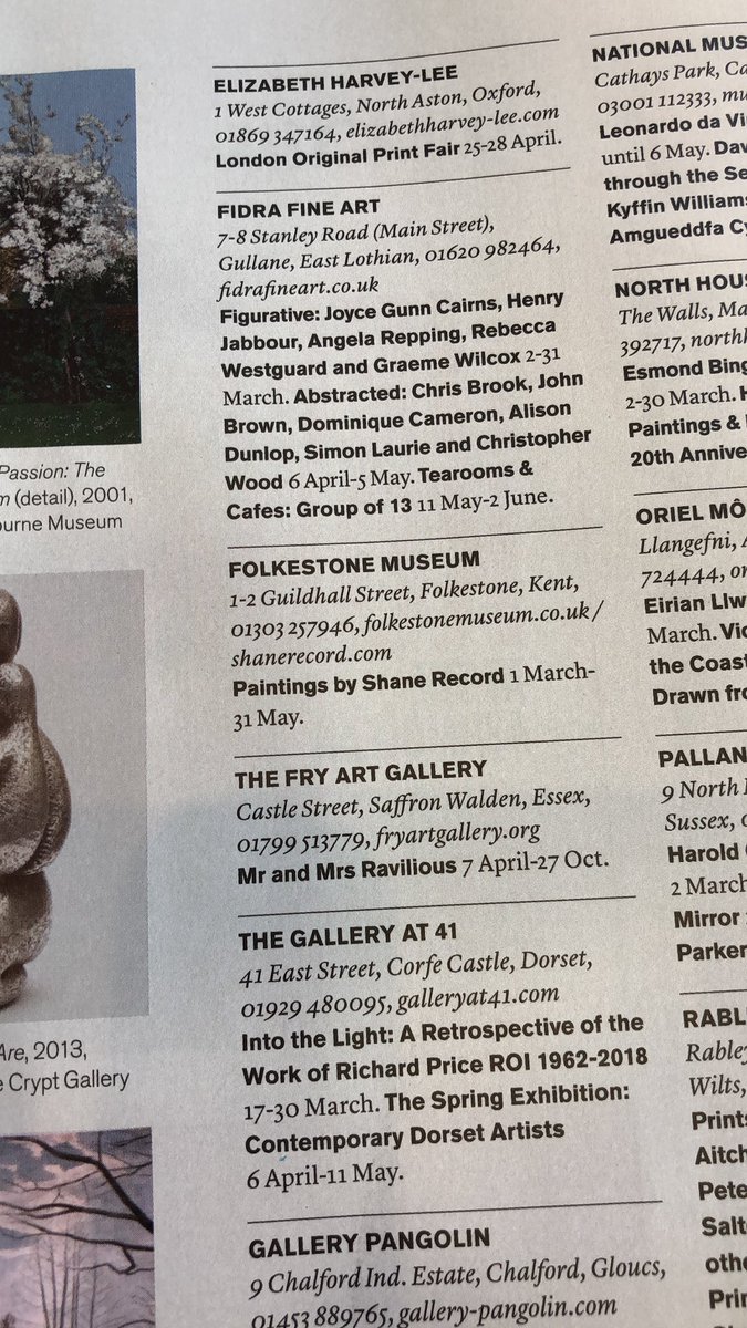 My upcoming exhibition hosted by Folkestone Museum is mentioned in the Royal Academy of Arts Magazine!