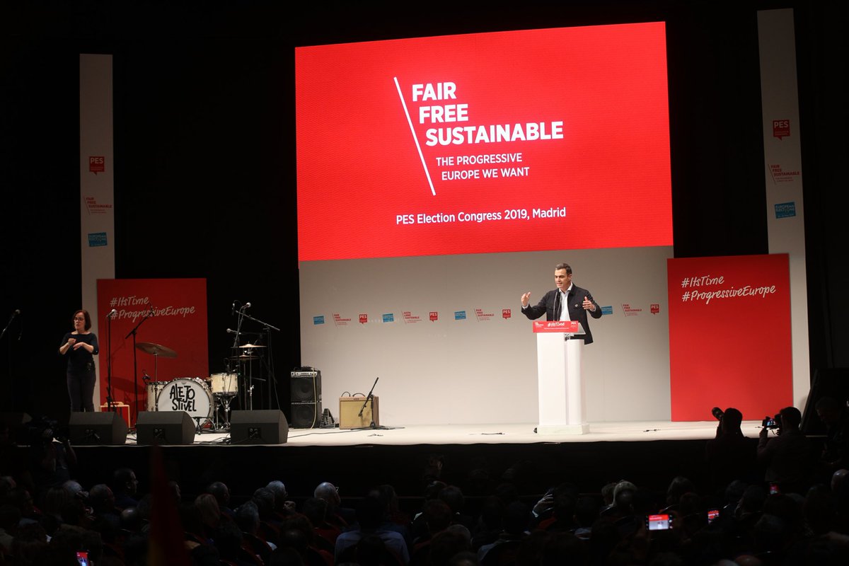 Estas no son unas elecciones más. No son elecciones entre siglas o partidos. El #28A vamos a decidir qué modelo de sociedad queremos, una España que avance o que retroceda, en la que quepamos todos o en la que solo quepan los tres de la Plaza de Colón. #ItsTime #ProgressiveEurope
